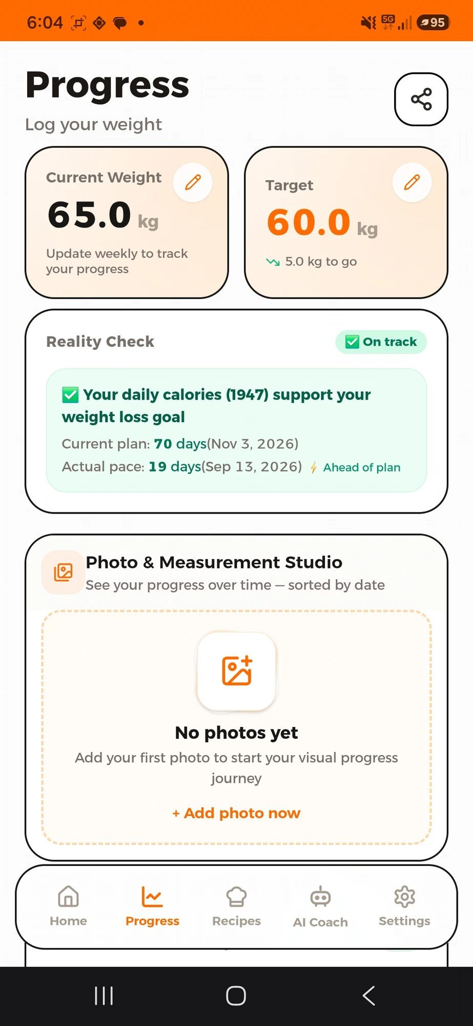 Calofay in-app screen 2